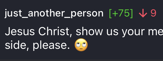 A screenshot of the Voyager app showing someone with a high upvote score.
