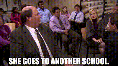 She goes to another school