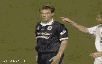 gif of soccer player faking injury badly