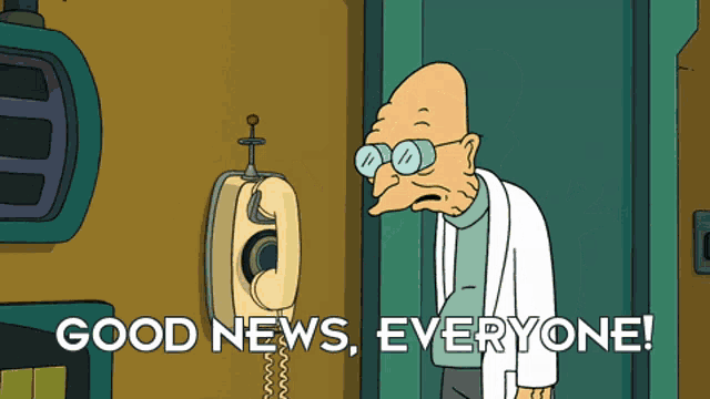 Finally good news on a Sunday